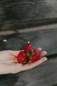 Strawberry Birthday Candles